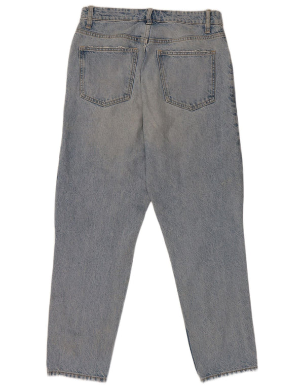 Zara Jeans Cónicos Desgastados para Mujer EU 40 Medium W30 L27 Algodón Azul