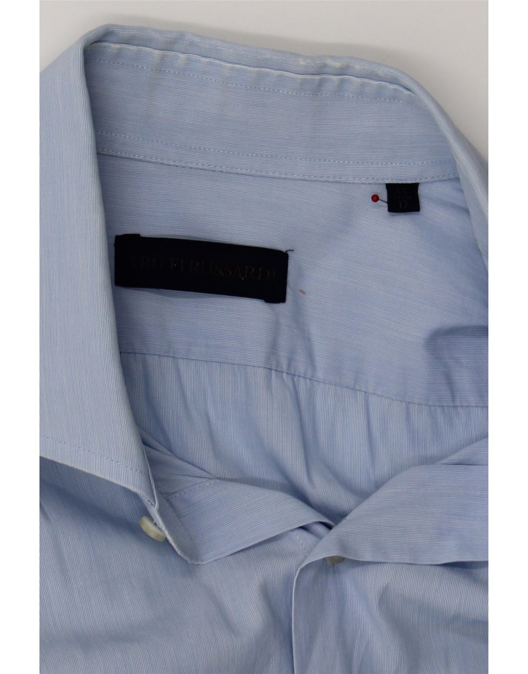 TRUSSARDI Mens Shirt Size 43 17 XL Blue Cotton Vintage Trussardi and Second-Hand Trussardi from Messina Hembry 