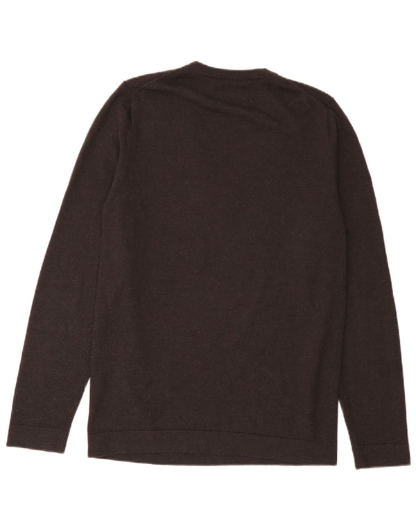 Drykorn Womens V-Neck Jumper Sweater UK 18 XL Brown Merino Wool