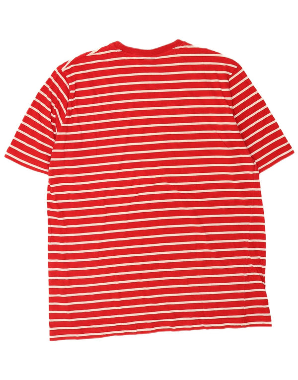 Paul & Shark Camiseta para hombre Top 2XL Algodón a rayas rojas