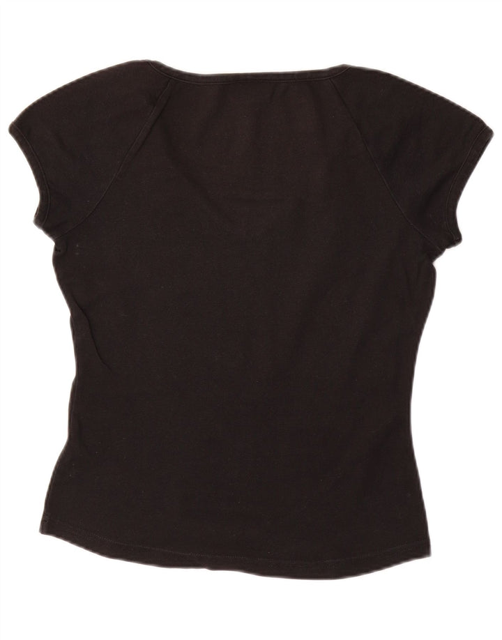 LACOSTE Camiseta Mujer Talla Superior 38 Mediano Negro Algodón