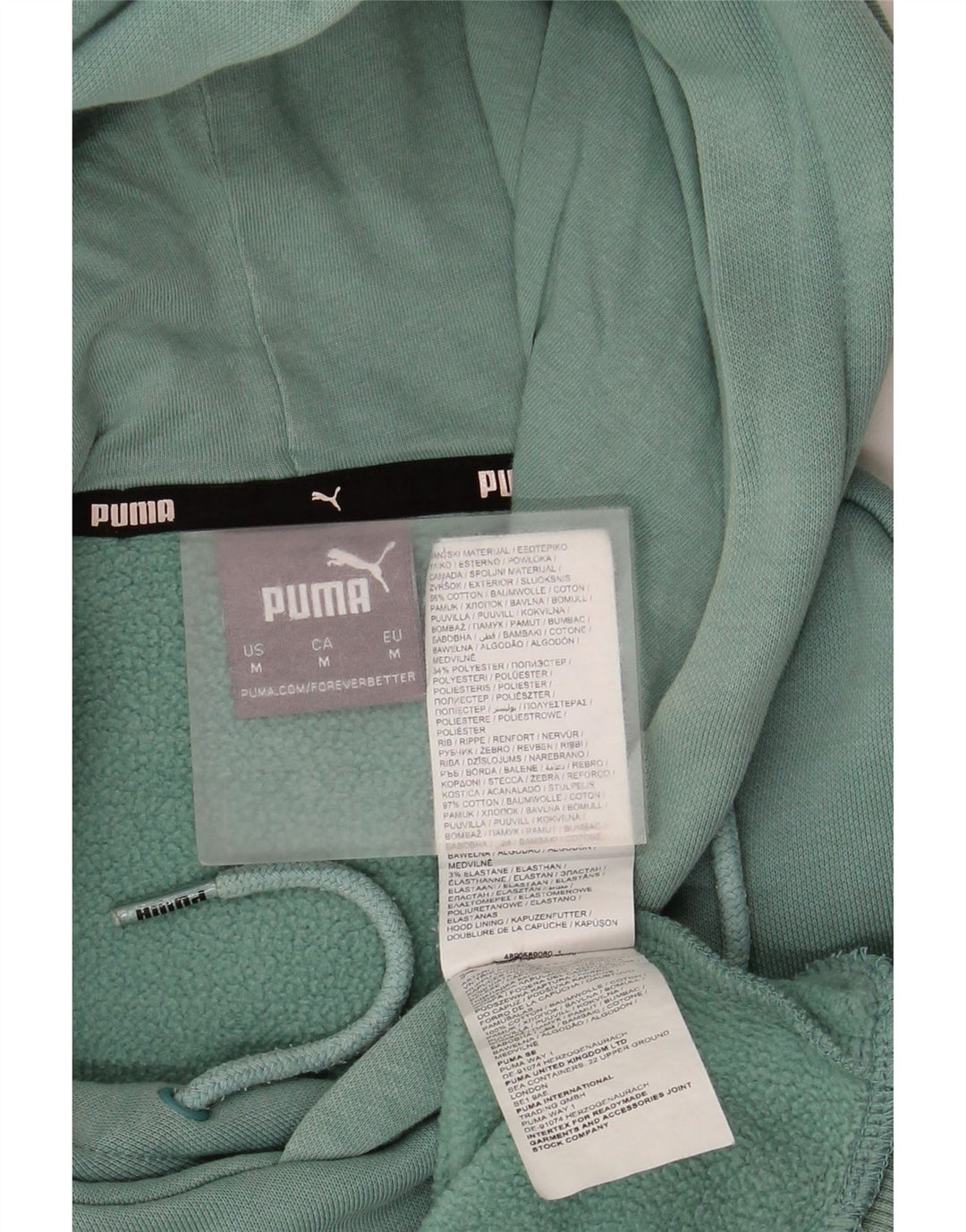 Puma Hombre Sudadera Con Capucha Jumper Algodón Verde Medio