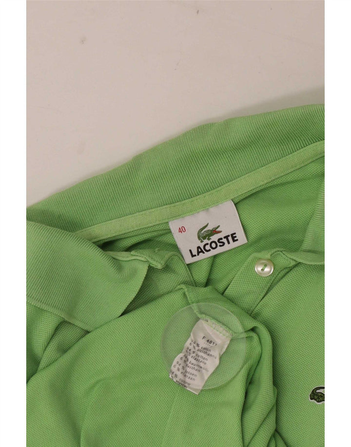 Polo Lacoste Mujer Talla 40 Algodón Verde Medio