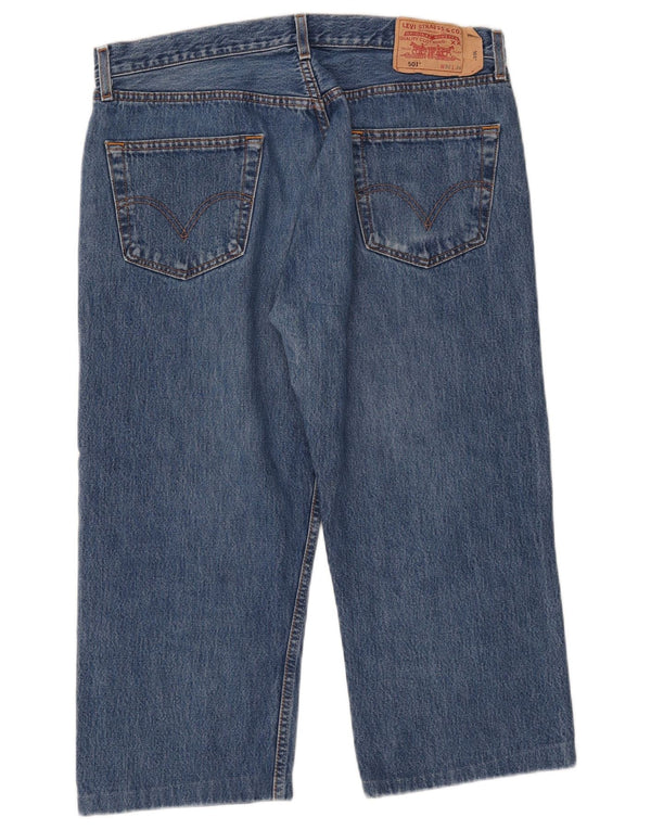 Levi's Mens 501 Capri Jeans W36 L21 Algodón Azul