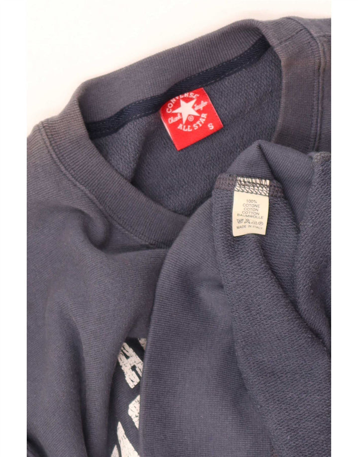 Converse Mens Graphic Sudadera Jumper Small Azul Marino Algodón