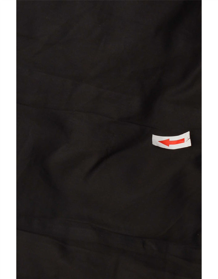 Zara Mujer Chaleco Largo Acolchado Con Capucha UK 40 Mediano Negro Poliéster