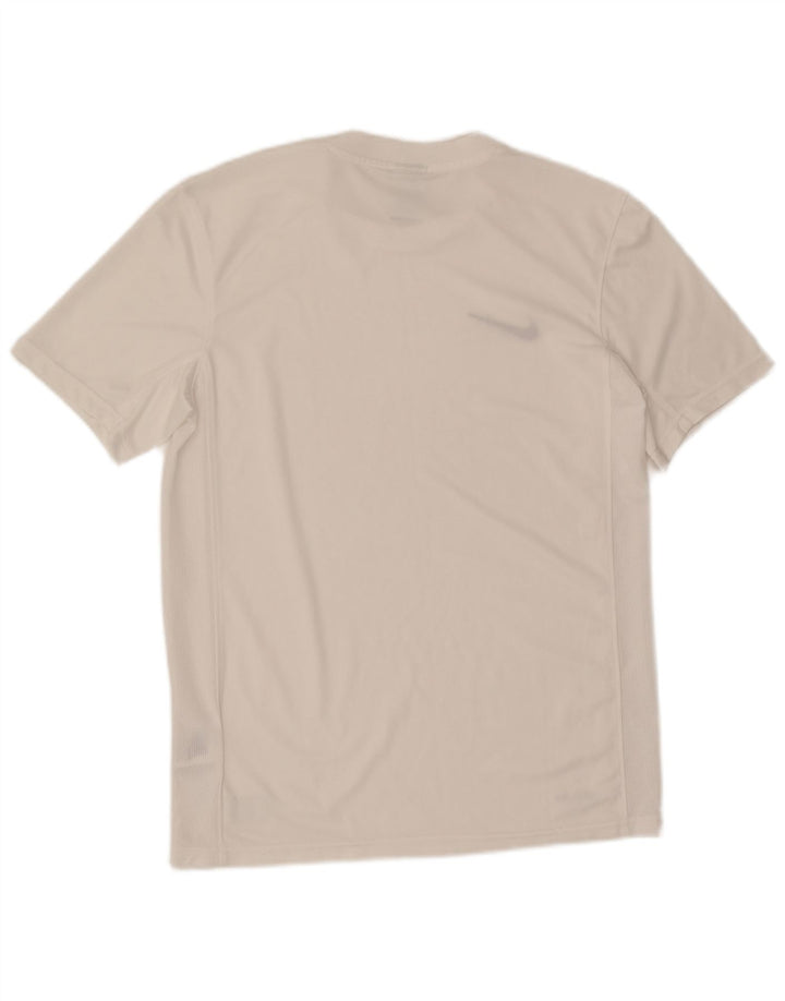 Camiseta Nike Dri Fit para hombre Top medio poliéster blanco