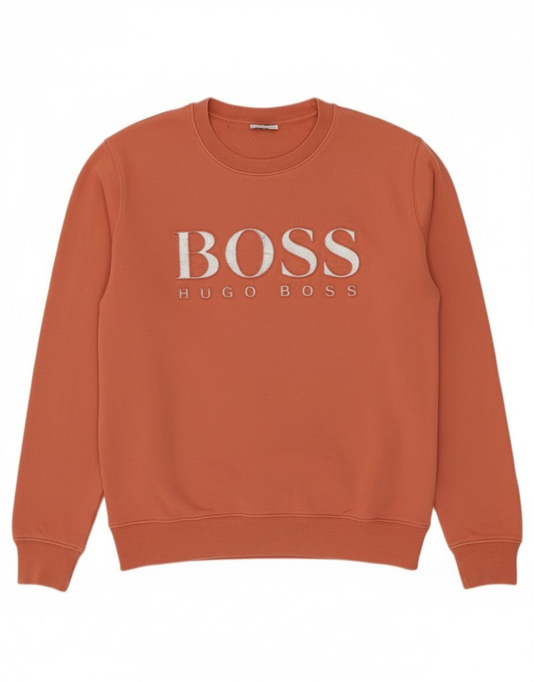 Hugo Boss Mujer Sudadera Gráfica Jumper UK 12 Medium Naranja