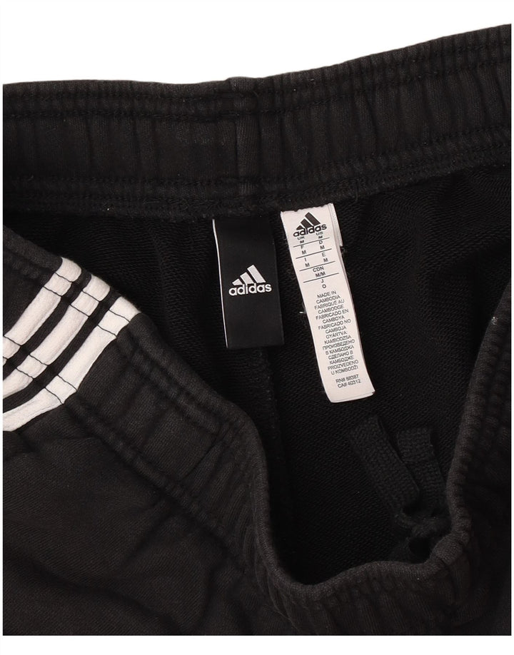 Adidas - Pantalones cortos deportivos para hombre, algodón negro mediano