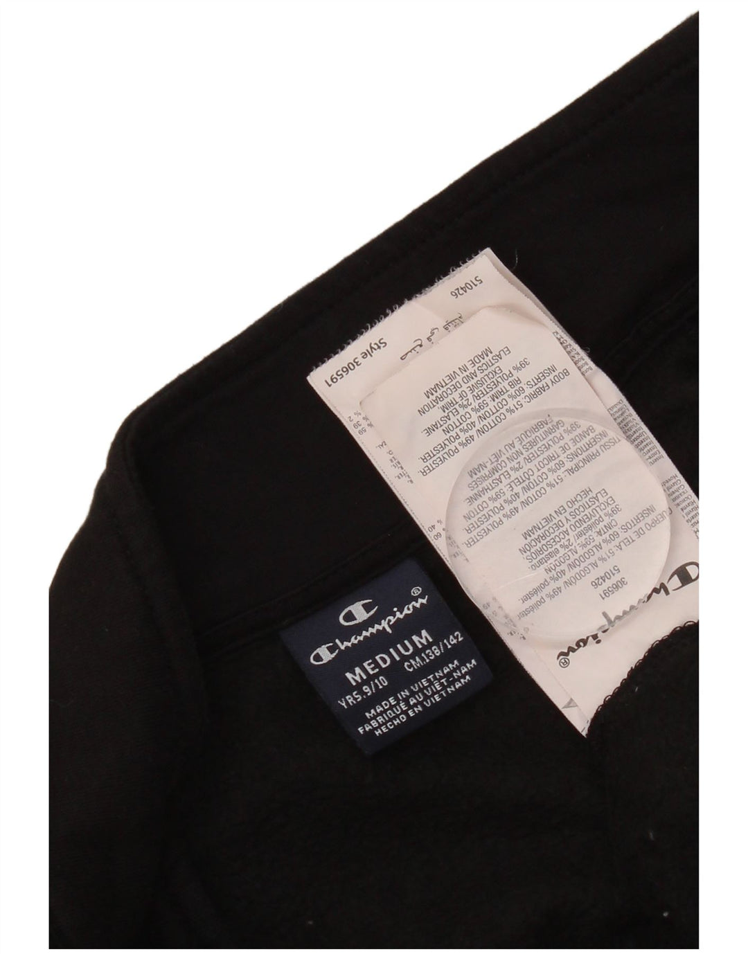 Champion Chaqueta de chándal gráfica para niños 9-10 años Algodón negro