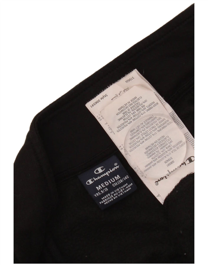 Champion Chaqueta de chándal gráfica para niños 9-10 años Algodón negro