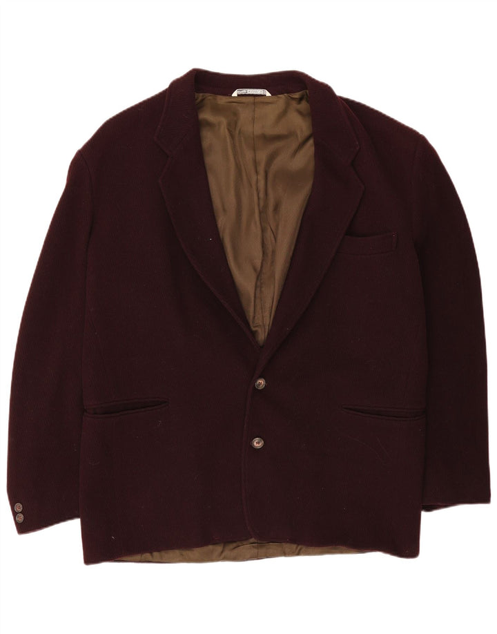 Wampum Chaqueta tipo blazer de 2 botones para hombre UK 42 XL Lana burdeos