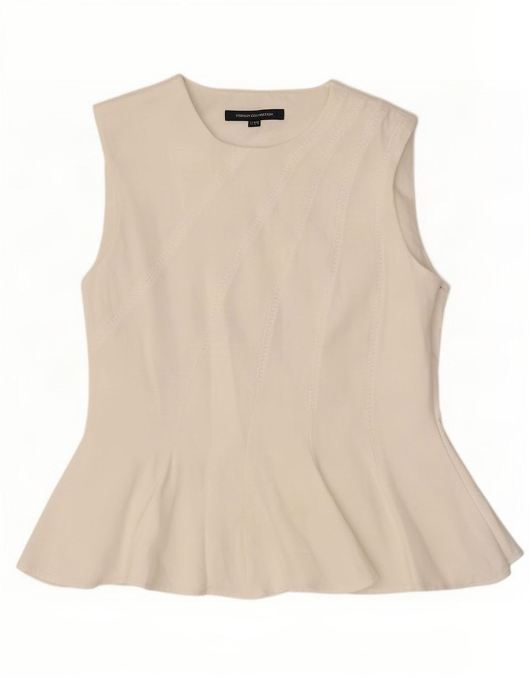 French Connection Blusa sin mangas para mujer UK 42 Viscosa blanca mediana