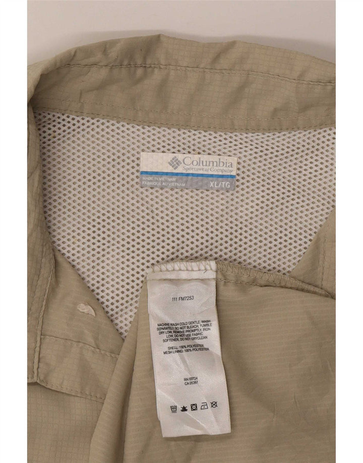Camisa Columbia Omni-Shade XL para hombre Poliéster caqui