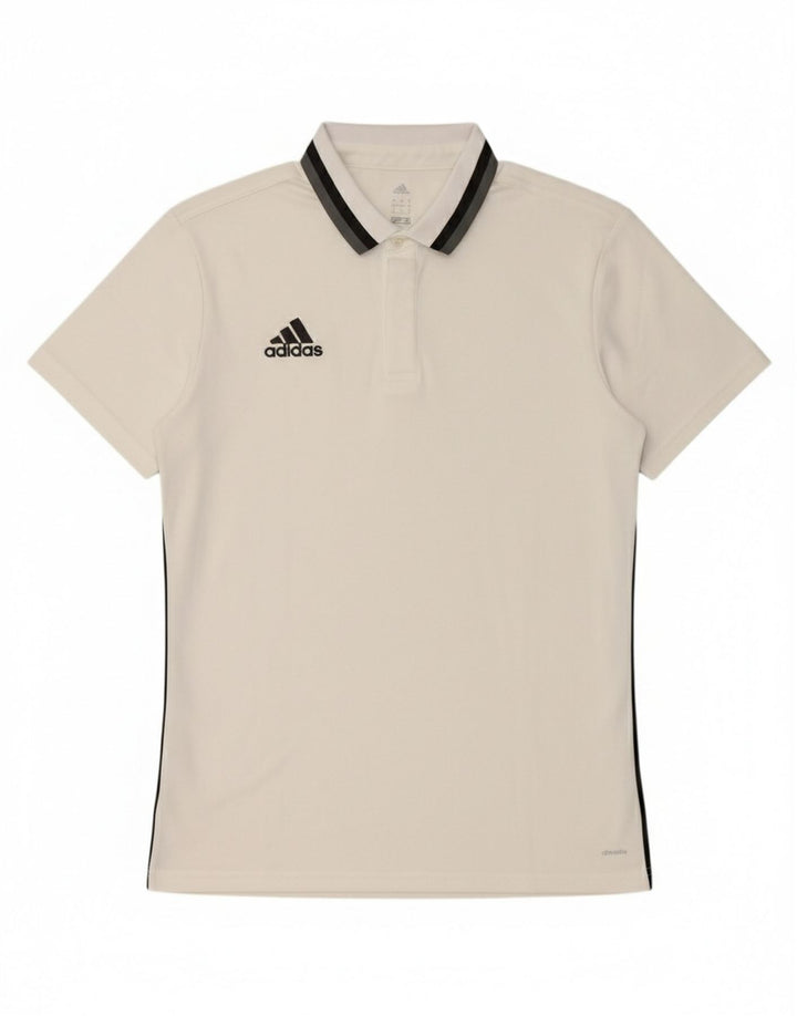 Adidas Mens Climalite Polo Camisa Grande Blanco Poliéster