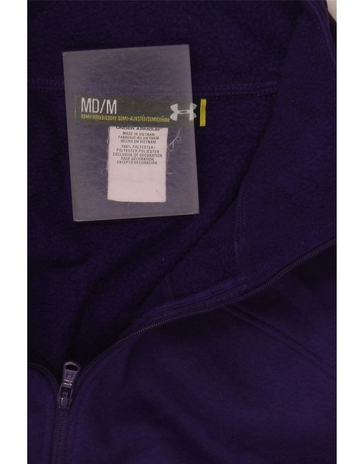 Under Armour Sudadera con cuello y cremallera para mujer, talla 40, color morado mediano