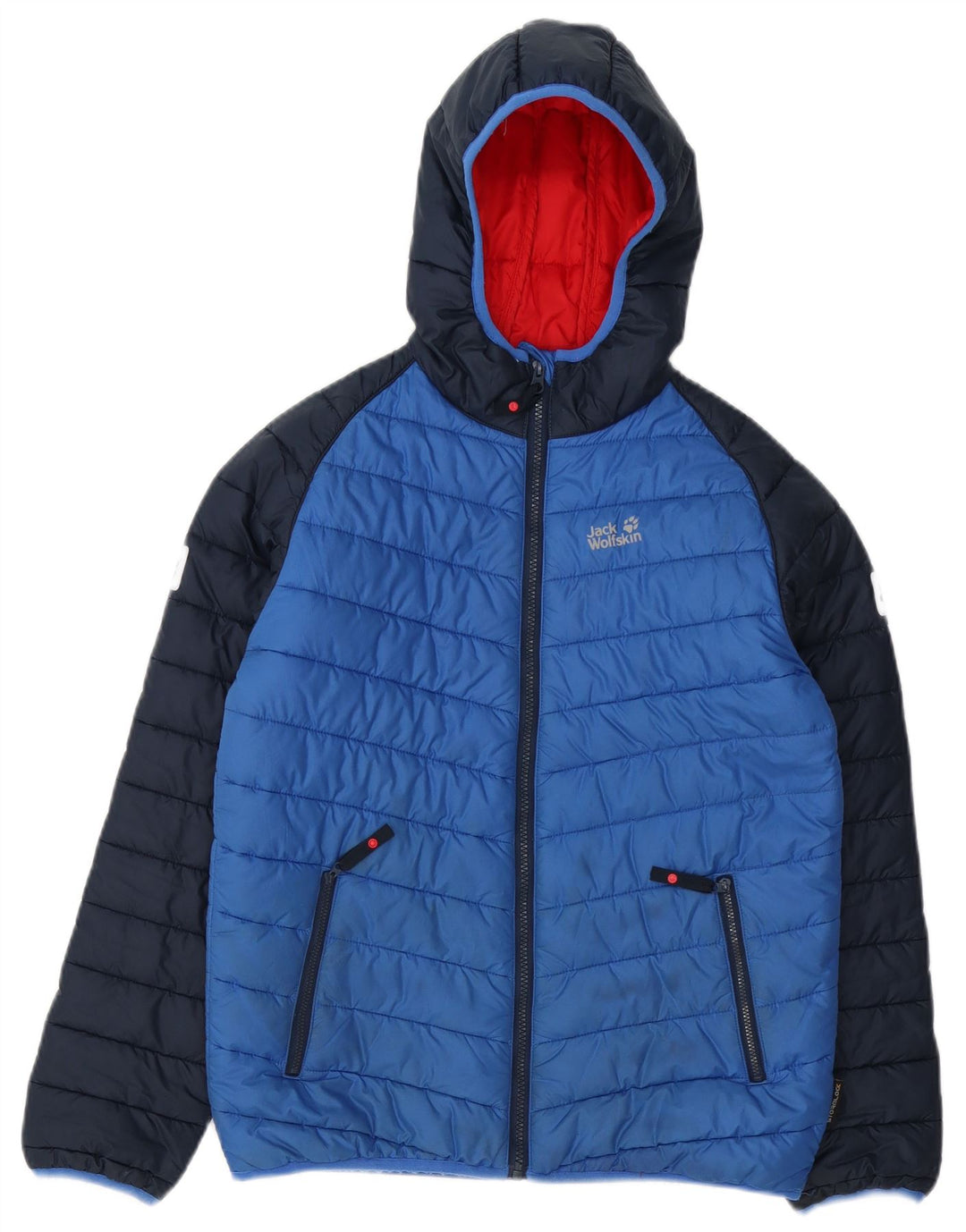 Jack Wolfskin Chaqueta acolchada con capucha para niño 13-14 años Azul Poliéster