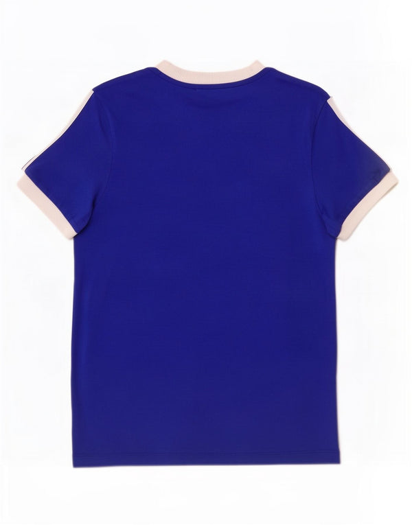 Adidas Camiseta Mujer Top UK 10 Small Azul Algodón