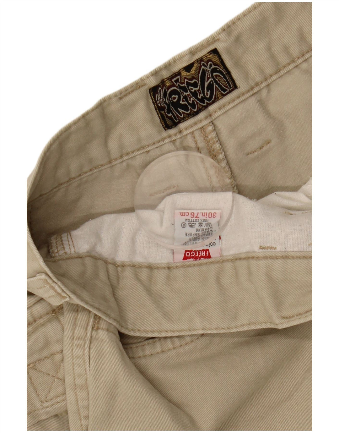FREEGO Shorts Cargo Hombre W30 Algodón Beige Medio