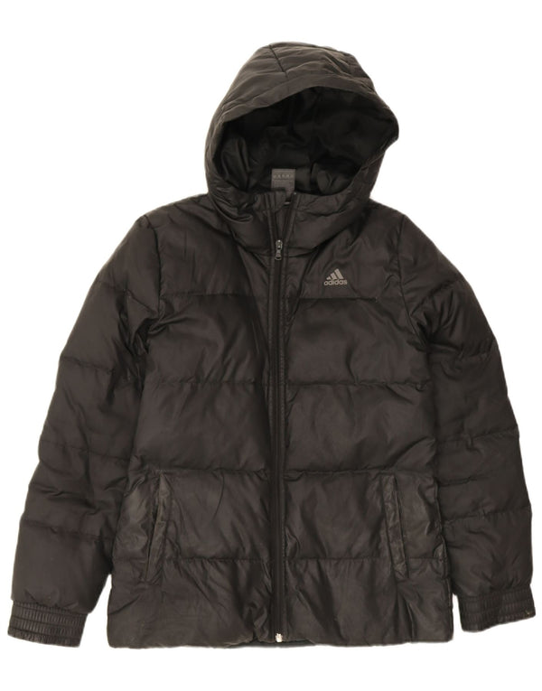 Adidas Chaqueta acolchada con capucha para mujer UK 8/10 Small Black Poliéster