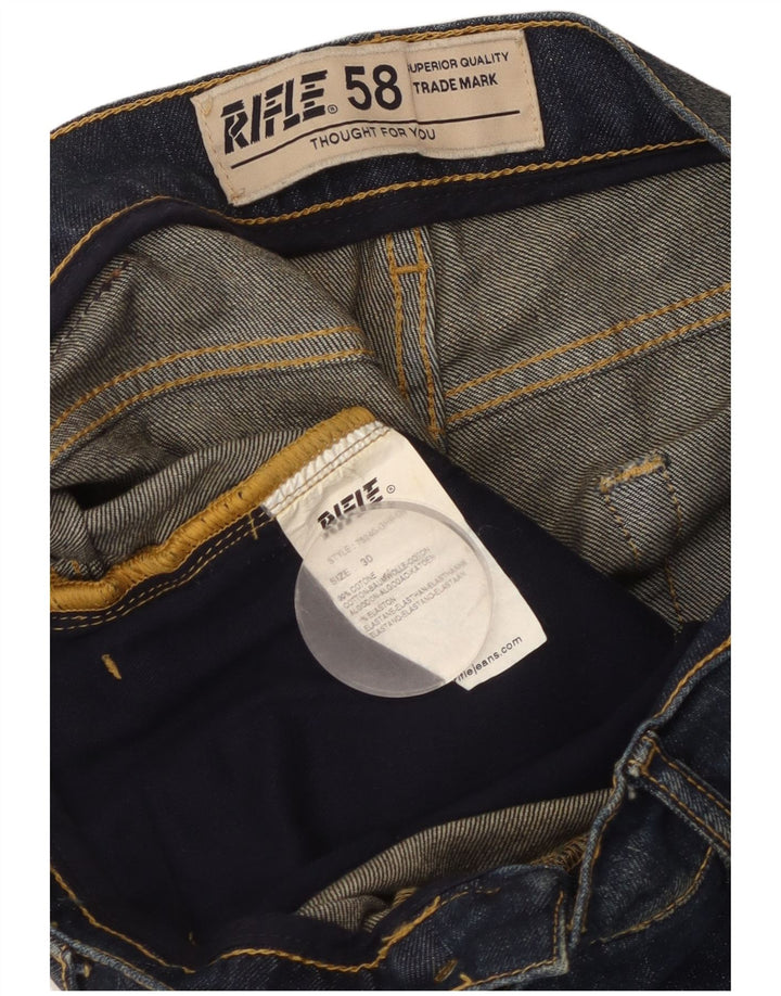 Vaqueros recortados para hombre Rifle W30 L25 Algodón azul marino