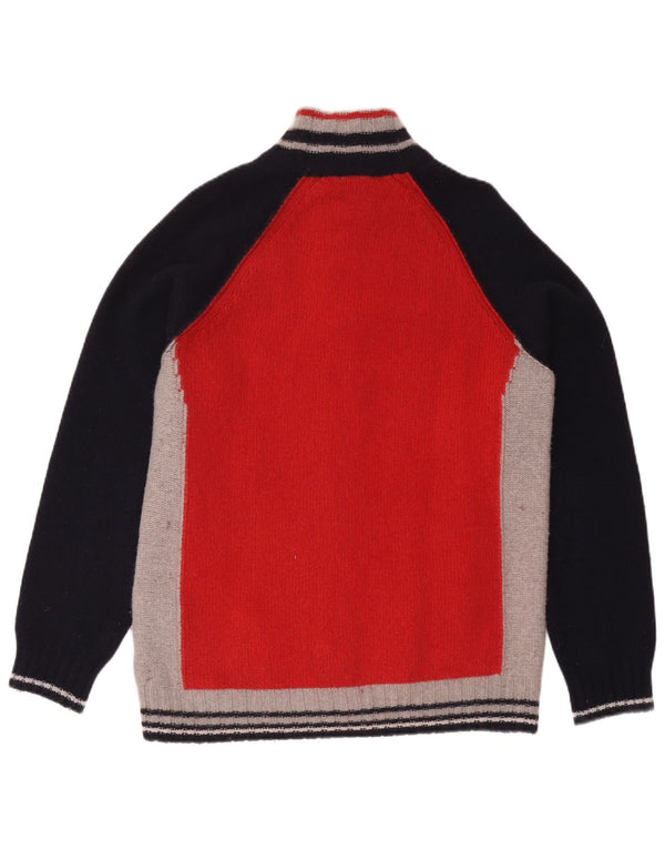 Champion Cárdigan De Ajuste Regular Para Hombre De Lana De Cordero Con Bloques De Color Rojo Grande