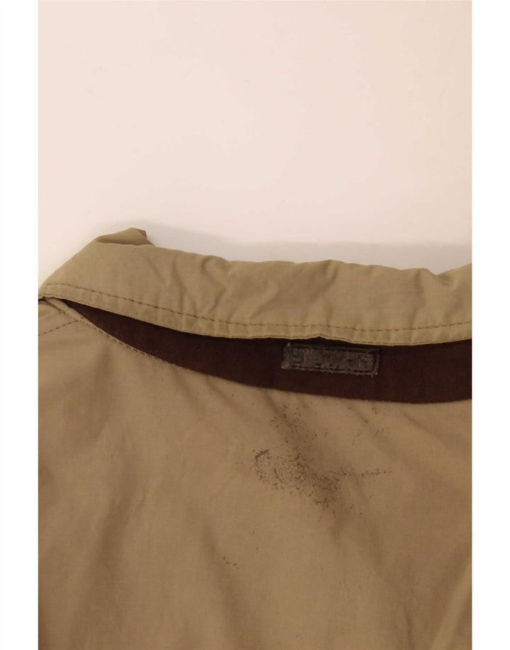 Belfe Chaqueta Bomber para Hombre Reino Unido 40 Grande Algodón Beige