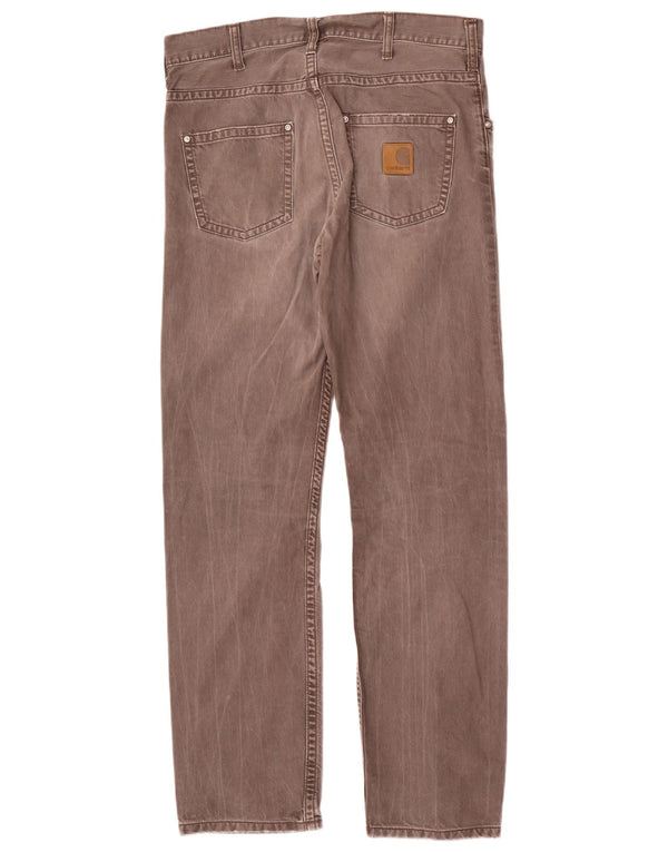 Carhartt Mens Straight Jeans W30 L32 Grey Cotton