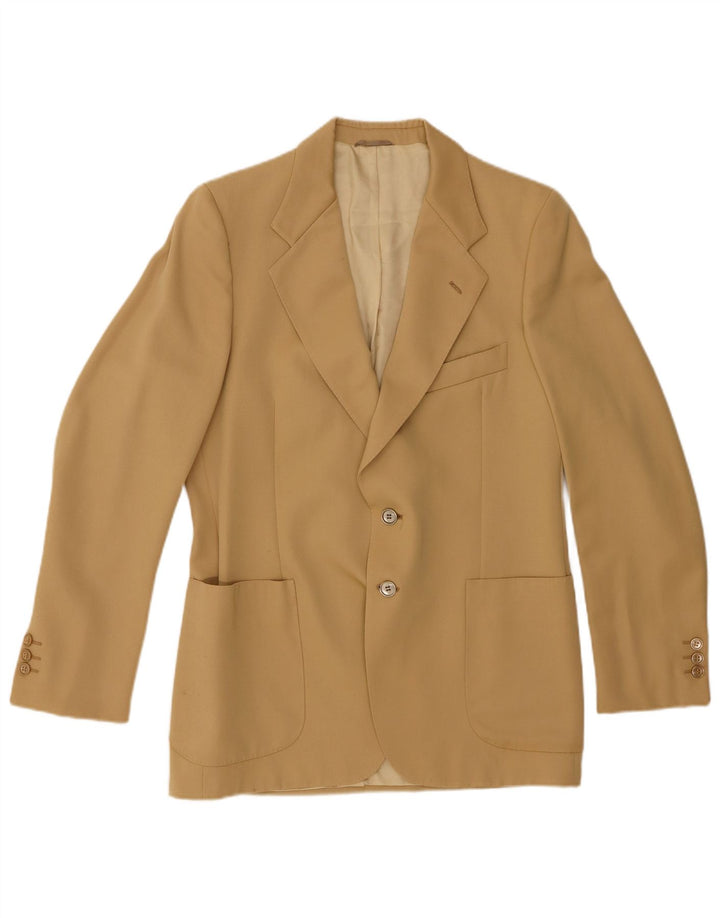 Vintage hombres 2 botones Blazer chaqueta IT 50 grande beige