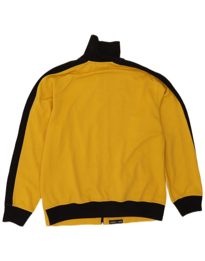 Puma Chaqueta de chándal para hombre, talla grande, poliéster color block amarillo