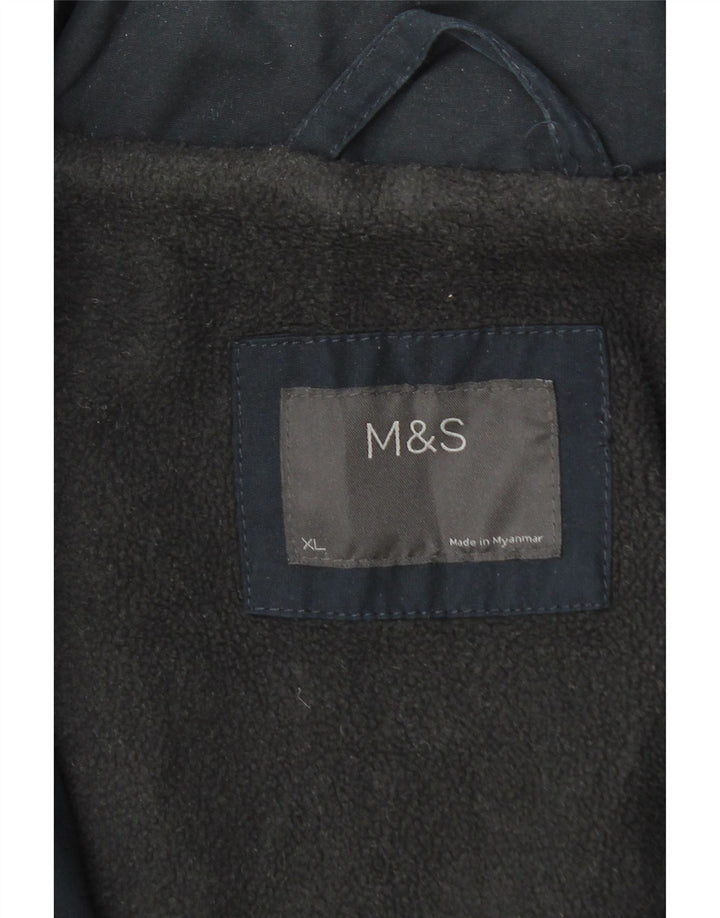 Marks & Spencer Chaqueta cortavientos con capucha para hombre UK 42 XL Azul marino