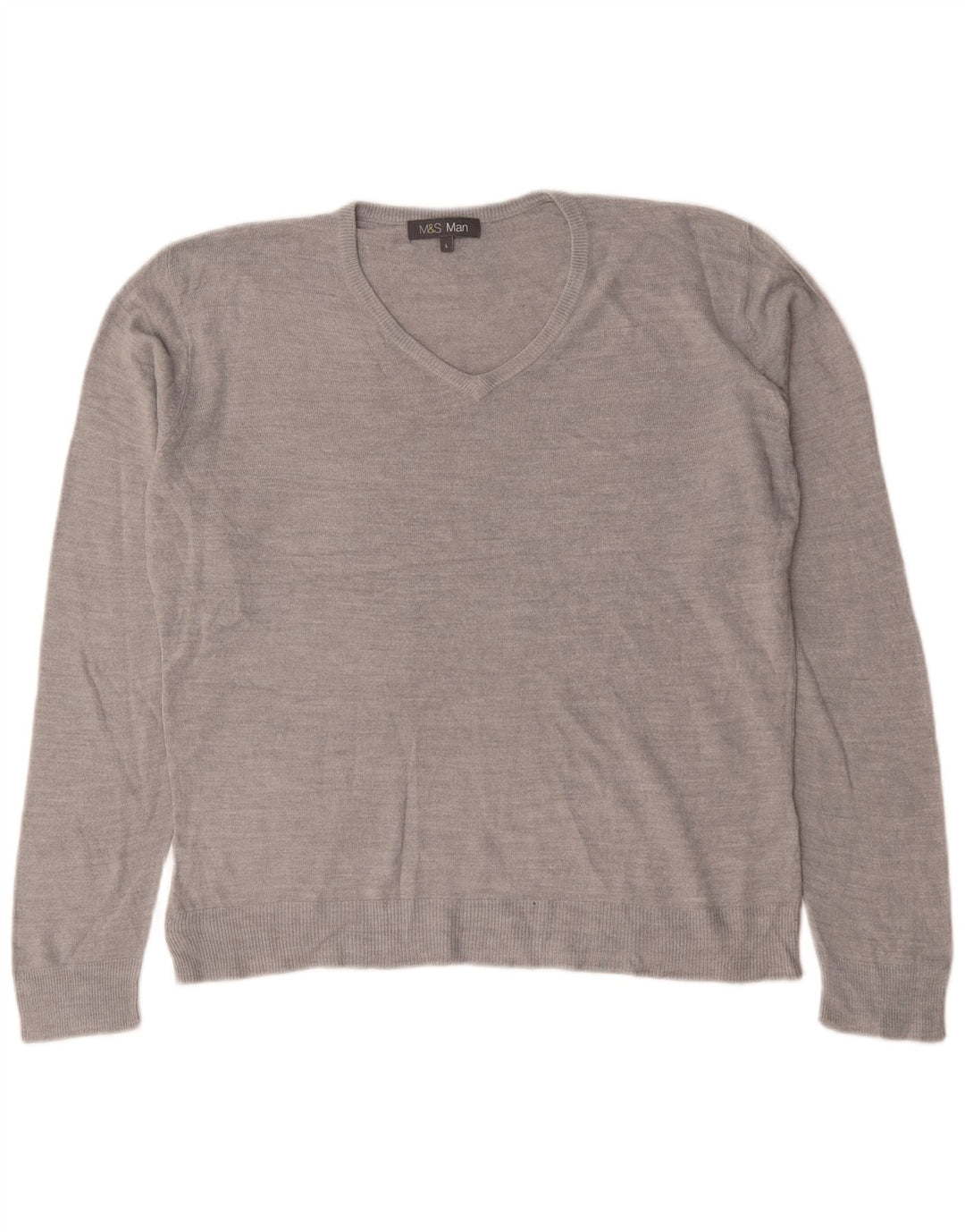 Marks & Spencer Suéter con Cuello en V para Hombre Acrílico Gris Grande