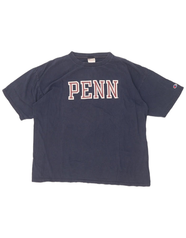 Champion Hombres Penn Graphic Camiseta Top XL Azul Marino Algodón