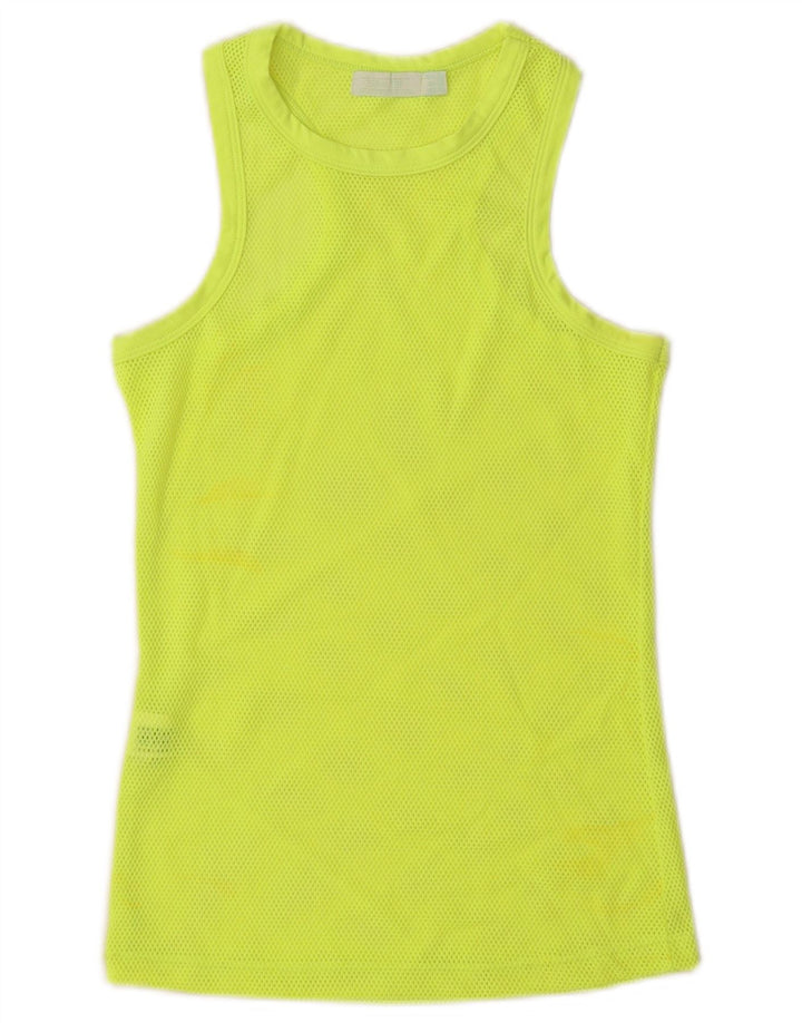 Zara Mujer Chaleco Top UK 12 Medio Verde Poliamida