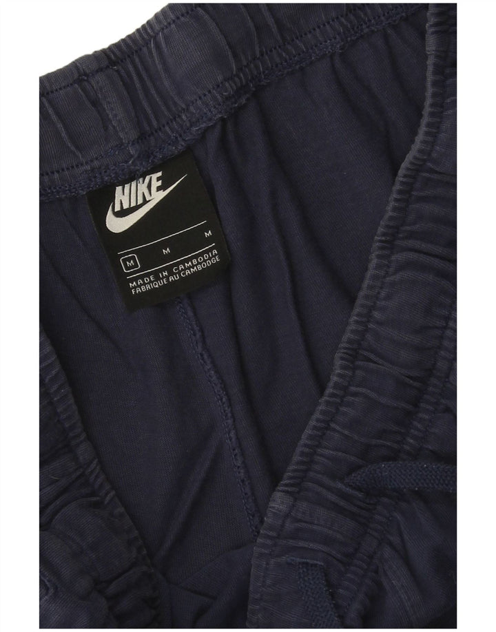 Pantalones cortos deportivos Nike para hombre de algodón azul marino mediano