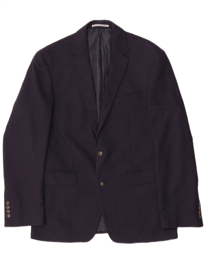 Marks & Spencer Chaqueta tipo blazer ajustada con 2 botones para hombre UK 38 Medium Azul marino