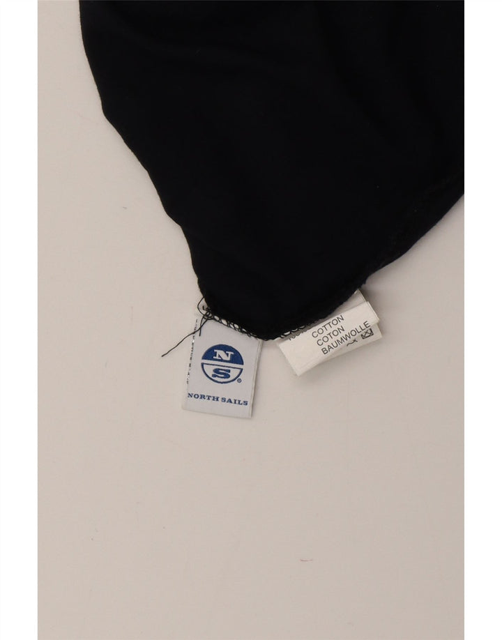 NORTH SAILS Top gráfico para hombre de manga larga de algodón azul marino grande