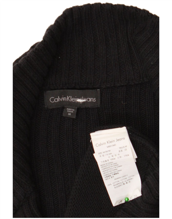 Calvin Klein Jeans Suéter tipo cárdigan para hombre Algodón negro mediano