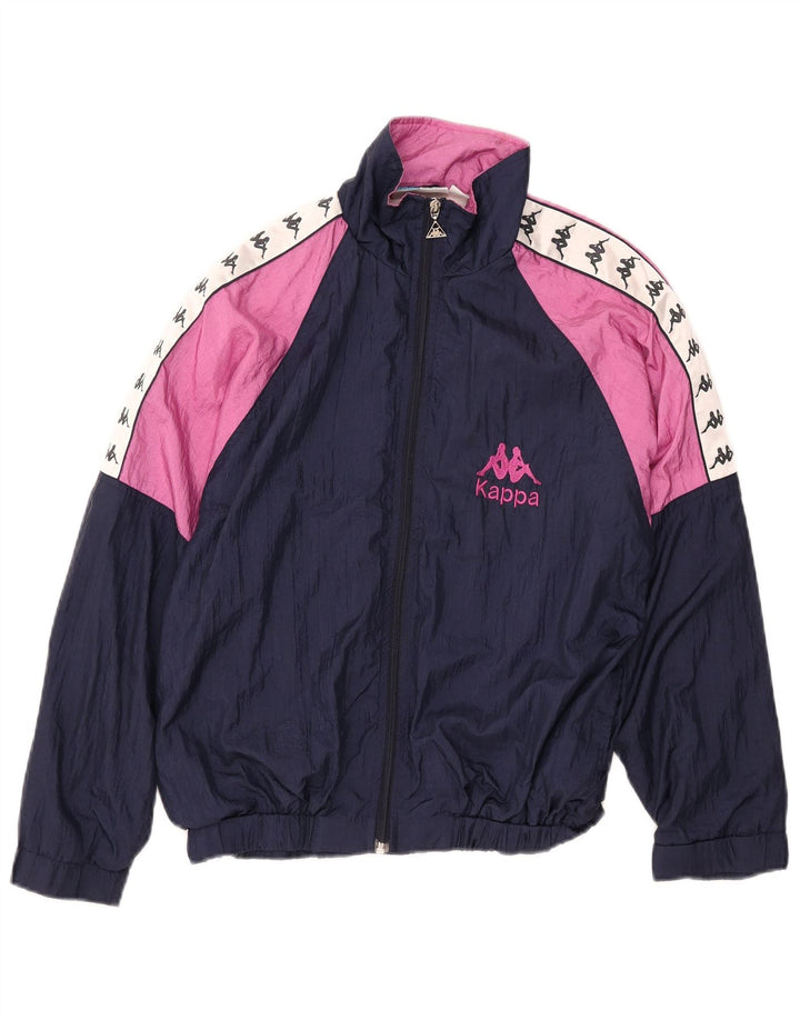 KAPPA Chaqueta de chándal con gráfico para niños 13-14 años Azul marino Colorblock