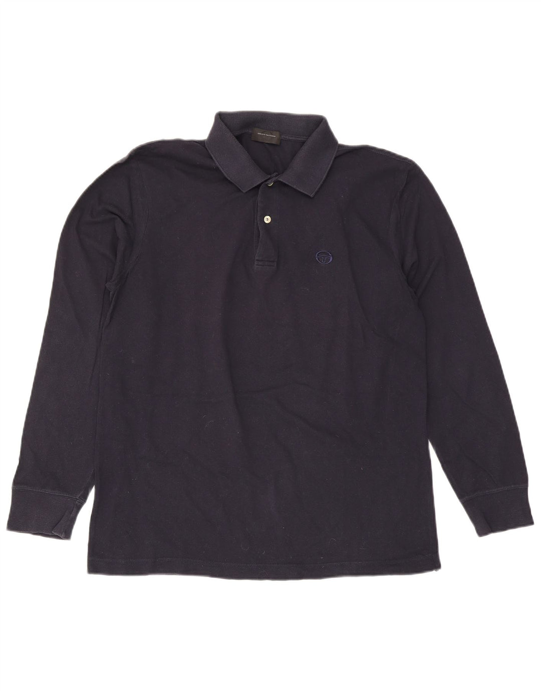 Sergio Tacchini Polo de manga larga para hombre grande azul marino