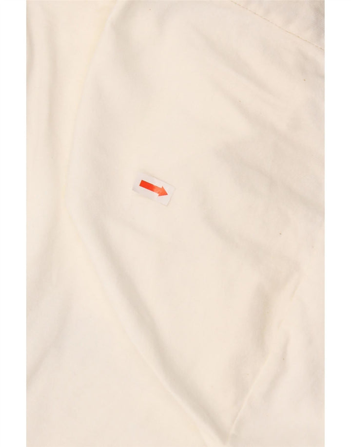 REPLAY Top gráfico con capucha para mujer, manga larga, talla 40, talla grande, algodón blanco