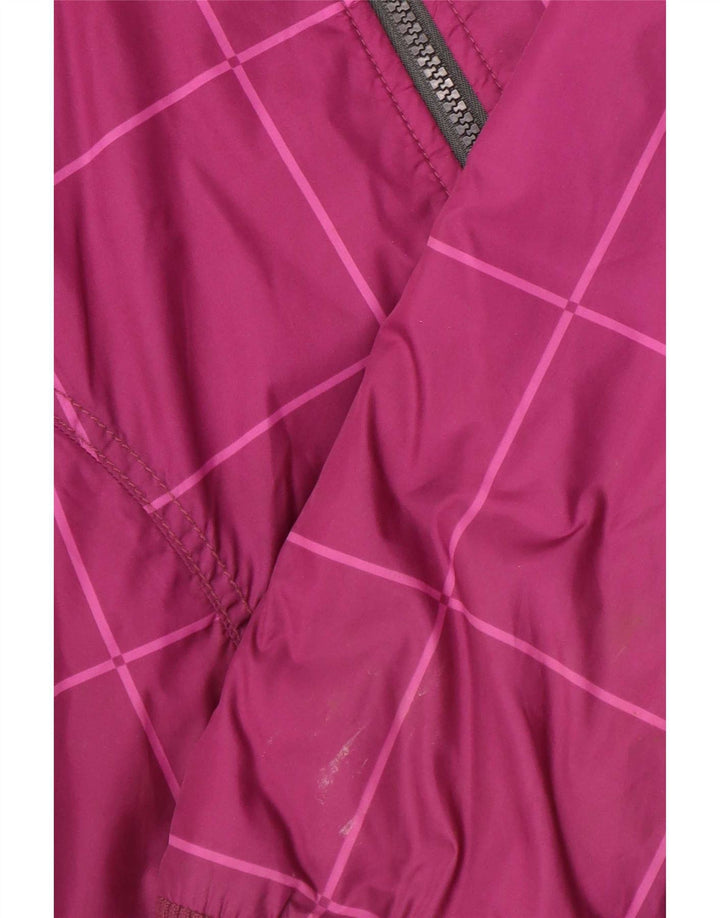 Chaqueta bomber con capucha para mujer Vans UK 44 Mediana Púrpura Check Nylon