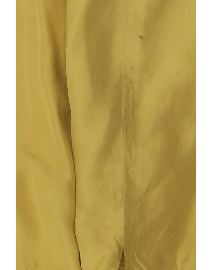 Vintage hombres chaqueta utilitaria Reino Unido 44 2XL seda amarilla
