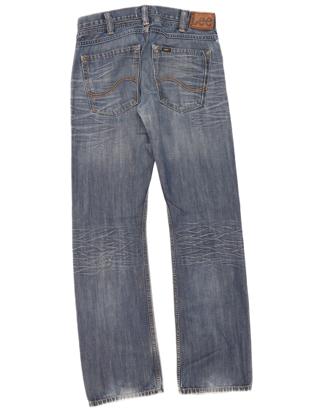 Vaqueros rectos con inserción de pedernal para hombre Lee W32 L34 Algodón azul