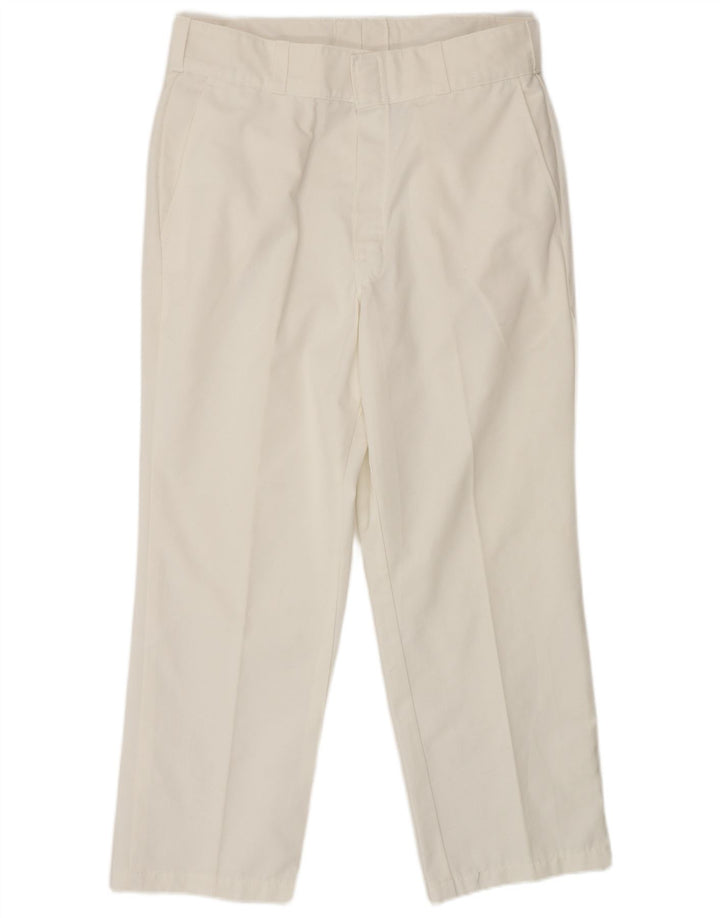 Dickies Pantalón chino recto para hombre W34 L28 Poliéster blanco