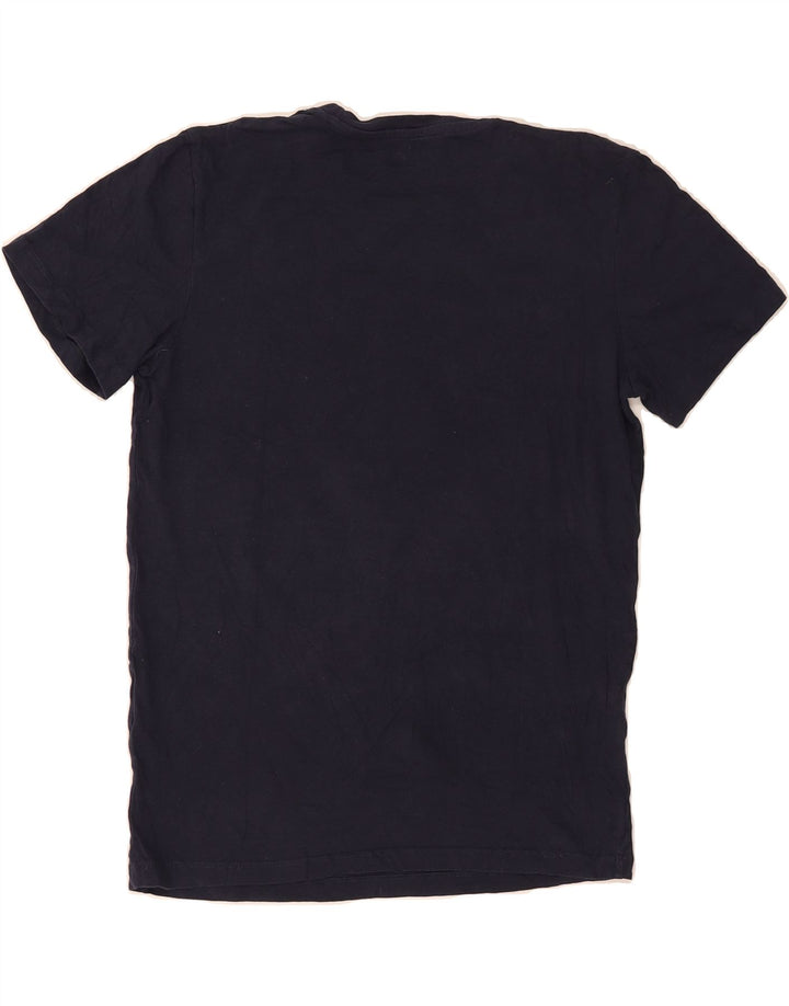 JACK & JONES Mens Graphic T-Shirt Top Medium Navy Blue Cotton Vintage Jack & Jones and Second-Hand Jack & Jones from Messina Hembry 