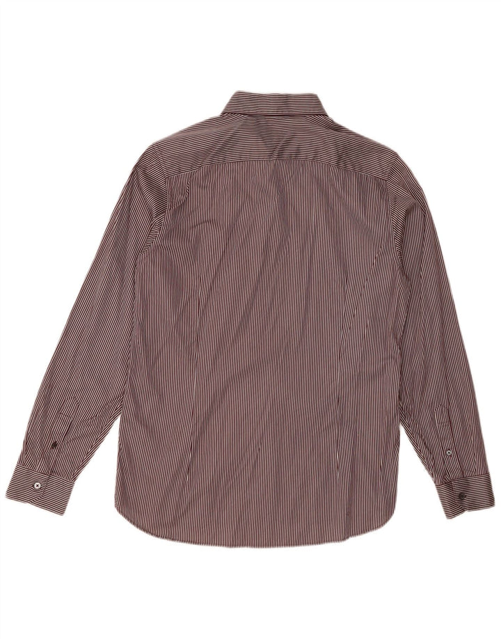TED BAKER Camisa para hombre Talla 4 Grande Púrpura Rayas Algodón
