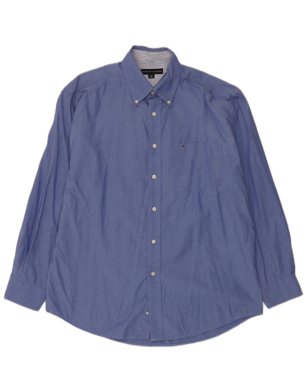 Camisa Tommy Hilfiger Hombre Grande Azul Algodón