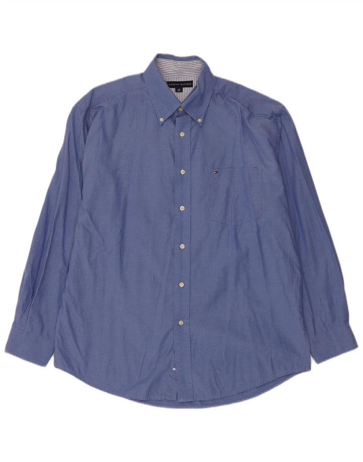 Camisa Tommy Hilfiger Hombre Grande Azul Algodón
