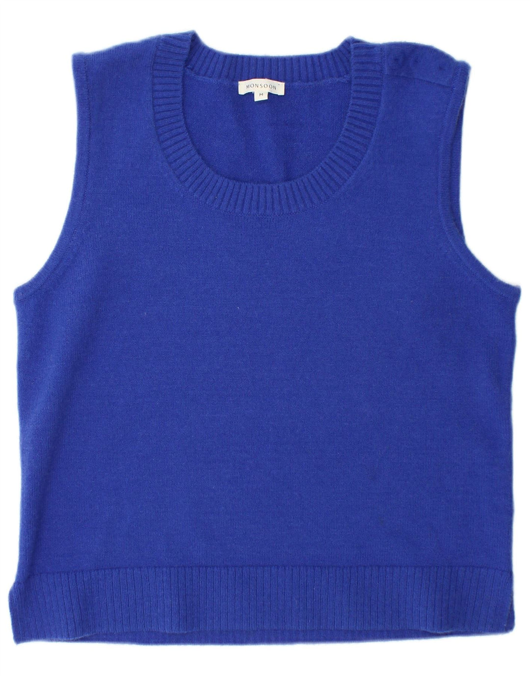Monsoon Camiseta sin mangas para mujer UK 44 Acrílico azul medio